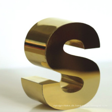 Titanium Finish Erbaut 3D Edelstahl Buchstaben